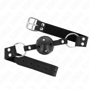 Kink Collar & Gag-Gag con Palla Respirabile 4 cm con Ricci Doppi 5 Kink Collar & Gag-Gag con Palla Respirabile 4 cm con Ricci Doppi · Bondage & Manette