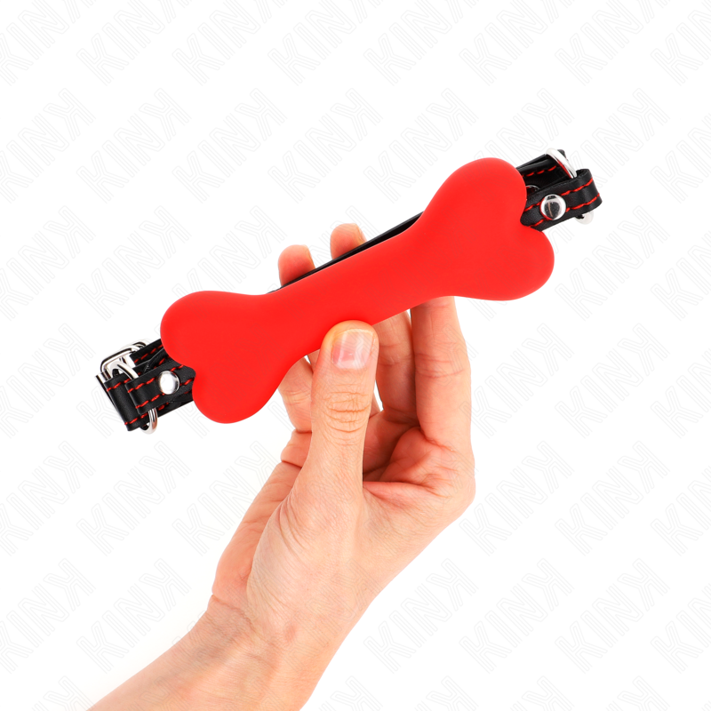 Kink Collar & Gag-Osso rosso 12 cm Gag 63 X 2 cm-Silicone 2 Kink Collar & Gag-Osso rosso 12 cm Gag 63 X 2 cm-Silicone · Bondage & Manette (imaginea 2)