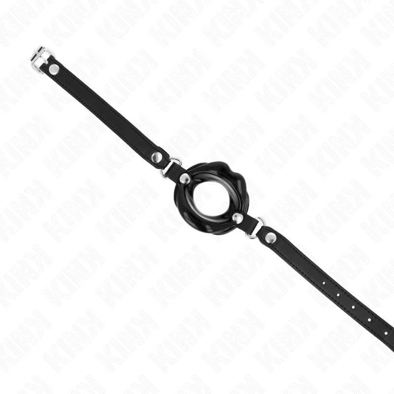 Kink Collar & Gag-Lip 8 cm Gag con imbracatura imitazione pelle 3 Kink Collar & Gag-Lip 8 cm Gag con imbracatura imitazione pelle · Bondage & Manette (immagine 3)