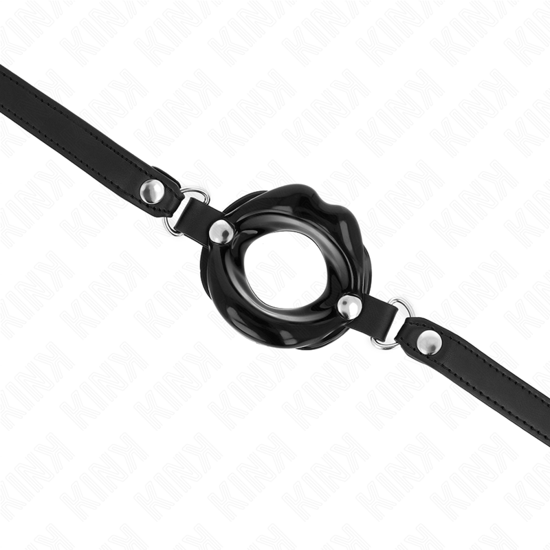 Kink Collar & Gag-Lip 8 cm Gag con imbracatura imitazione pelle 4 Kink Collar & Gag-Lip 8 cm Gag con imbracatura imitazione pelle · Bondage & Manette (immagine 4)