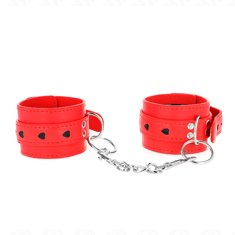 Kink Wrist Restraint-Manette per Polsini Rossi con Inlay · Bondage & Manette (imaginea 4)