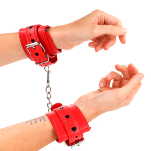 Kink Wrist Restraint-Manette per Polsini Rossi con Inlay