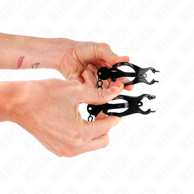 Kink Nipple Grip-Japanese Clover Morsetti per capezzoli a catena 3 Kink Nipple Grip-Japanese Clover Morsetti per capezzoli a catena · Accessori BDSM (immagine 3)