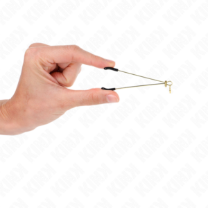 Kink Nipple Grip-Morsetti sottili per capezzoli dorati, 7 cm-Metal · Accessori BDSM (imaginea 3)