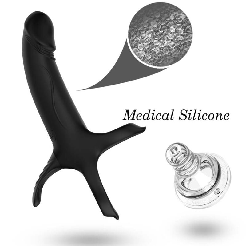 Armony For Him-Anello Pene con Vibratore e Dildo Nero-Silicone, 10 3 Armony For Him-Anello Pene con Vibratore e Dildo Nero-Silicone, 10 · Anelli & Guaine per pene (imaginea 3)