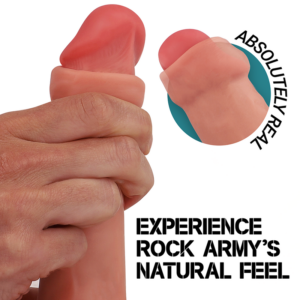 Rock Army-Liquido Silicone Fox 19 cm -o- 3.2 cm-Waterproof, Ventosa · Dildo & Stimolatori (imaginea 4)
