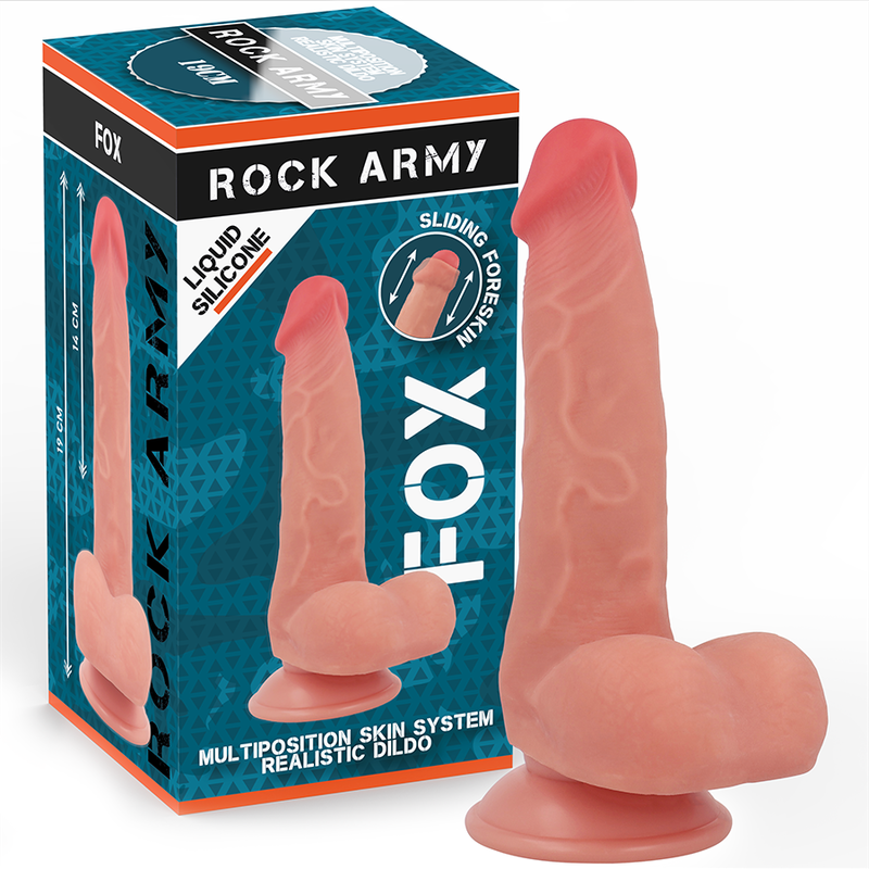 Rock Army-Liquido Silicone Fox 19 cm -o- 3.2 cm-Waterproof, Ventosa 3 Rock Army-Liquido Silicone Fox 19 cm -o- 3.2 cm-Waterproof, Ventosa · Dildo & Stimolatori (imaginea 3)