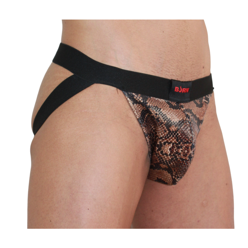 BURN - 002 JOCK SNAKE BLACK S Burn-002 Jockstrap Snake Nero · Intimo uomo