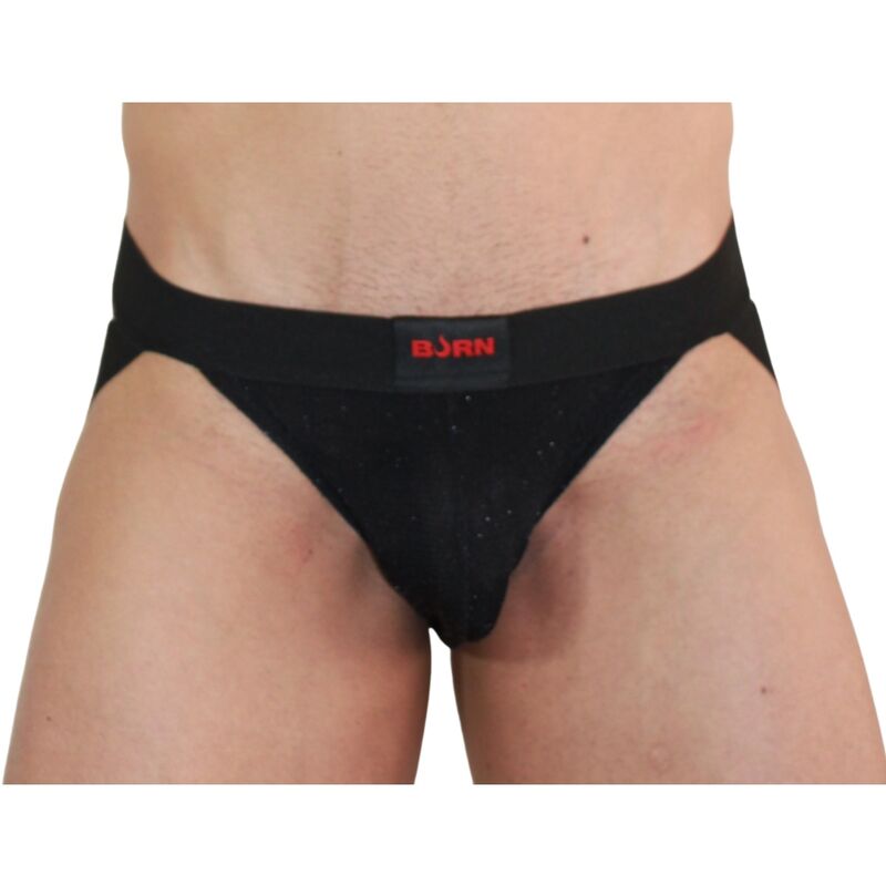 Burn-003 Jockstrap Lucios Nero · Intimo uomo (imaginea 2)