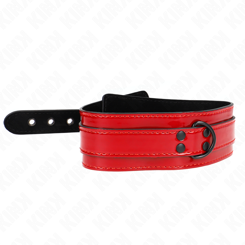 Kink Collar & Gag-Collana regolabile Rosso Vino 37.5-49.5 cm X 5 cm · Bondage & Manette (immagine 5)