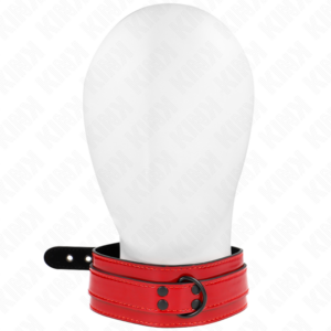 Kink Collar & Gag-Collana regolabile Rosso Vino 37.5-49.5 cm X 5 cm · Bondage & Manette