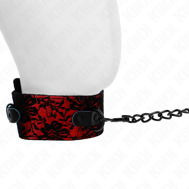Kink Collar & Gag-Collana in pizzo con cintura in pelle naturale