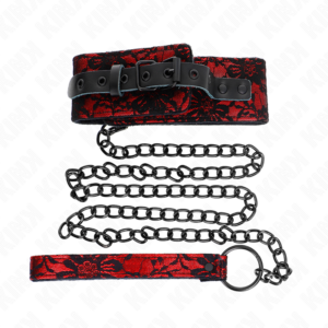Kink Collar & Gag-Collana in pizzo con cintura in pelle naturale · Bondage & Manette (imaginea 3)