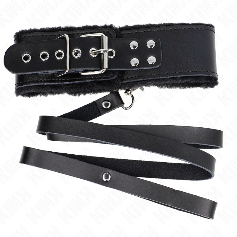 Kink Collar & Gag-Collana con cintura 116 cm con cinturino in pelle · Bondage & Manette (imaginea 4)