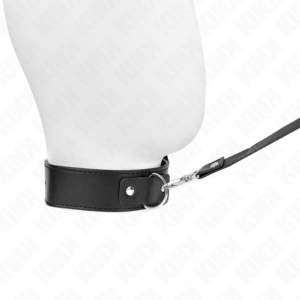 Kink Collar & Gag-Collana con Cintura 116 cm, Cinturino Nera · Bondage & Manette (imaginea 2)