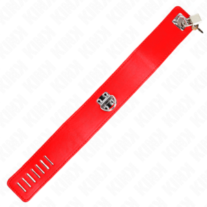 Kink Collar & Gag-Collana con Cinturino 65 cm con Cinturino Largo Rossa · Bondage & Manette (imaginea 6)