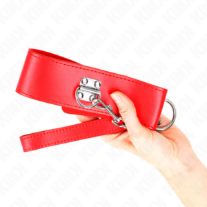 Kink Collar & Gag-Collana con Cinturino 65 cm con Cinturino Largo Rossa · Bondage & Manette (imaginea 4)