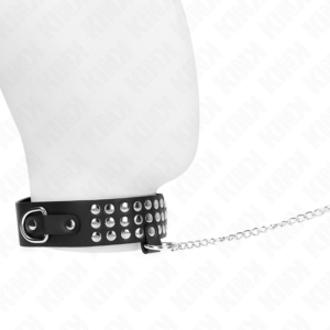 Kink Collar & Gag-Collana con Cinturino 65 cm, Lucido Regolabile 37-42 · Bondage & Manette