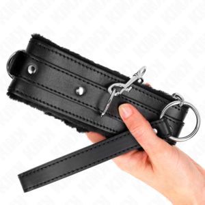 Kink Collar & Gag-Collare con Collare 65 cm con Restrizioni Nero 36-42 · Bondage & Manette (imaginea 6)