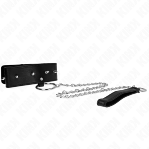 Kink Collar & Gag-Collana 65 cm con guinzaglio argento modello · Bondage & Manette (imaginea 7)