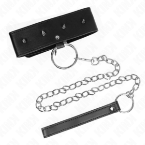 Kink Collar & Gag-Collana 65 cm con guinzaglio argento modello · Bondage & Manette (imaginea 2)