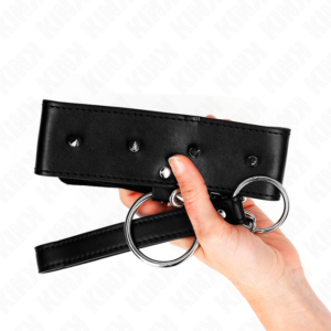 Kink Collar & Gag-Collana 65 cm con guinzaglio argento modello · Bondage & Manette (imaginea 6)