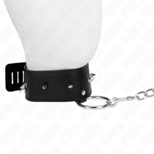 Kink Collar & Gag-Collana 65 cm con guinzaglio argento modello · Bondage & Manette (imaginea 3)