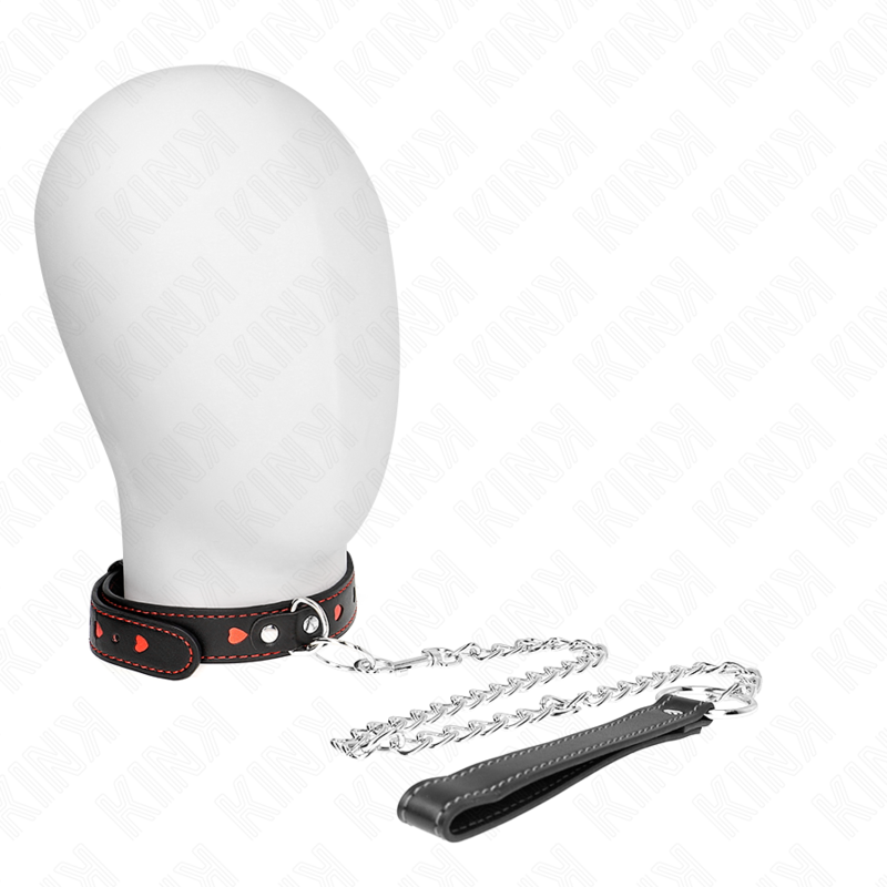 Kink Collar & Gag-Collana con cinturino 65 cm Dettagli Cuore 52.5 X 2.5 cm