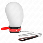 Kink Collar & Gag-Collana con bretelle Rossa 65 cm Regolabile 36-43 · Bondage & Manette
