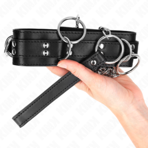 Kink Collar & Gag-Collana Slavery 3 Anelli con Imbracatura 80 cm 53 X 5 10 Kink Collar & Gag-Collana Slavery 3 Anelli con Imbracatura 80 cm 53 X 5 · Bondage & Manette (immagine 4)