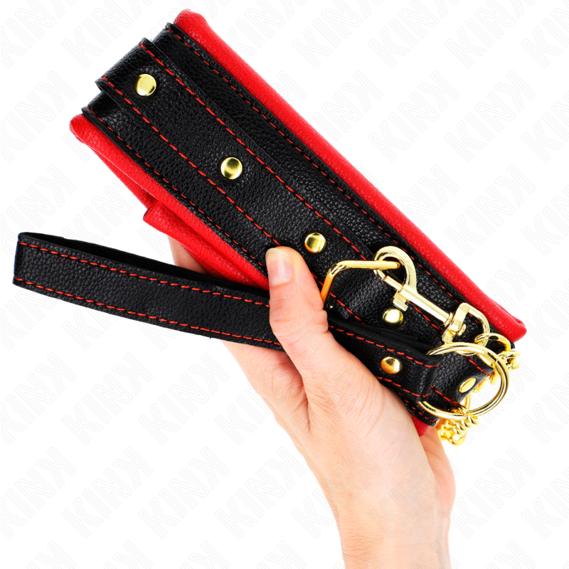 Kink Collar & Gag-Collana con nastro imitazione pelle spugnosa · Bondage & Manette (imaginea 5)