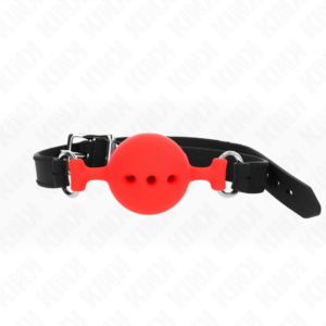 Kink Collar & Gag-Gag in Silicone Integral 55 X 2 cm con Sfera 4,5 cm