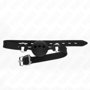 Kink Collar & Gag-Gag di Silicone Integrale 55 X 2 cm con Sfera 5-Nero, Taglia L · Bondage & Manette (imaginea 2)