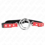 Kink Collar & Gag-Morsetto con anello multiplo 4/4.8 cm Rosso 38 X · Bondage & Manette