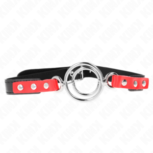 Kink Collar & Gag-Morsetto con anello multiplo 4/4.8 cm Rosso 38 X · Bondage & Manette