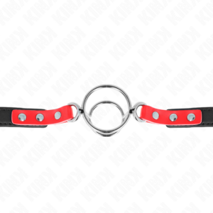 Kink Collar & Gag-Morsetto con anello multiplo 4/4.8 cm Rosso 38 X · Bondage & Manette (imaginea 4)