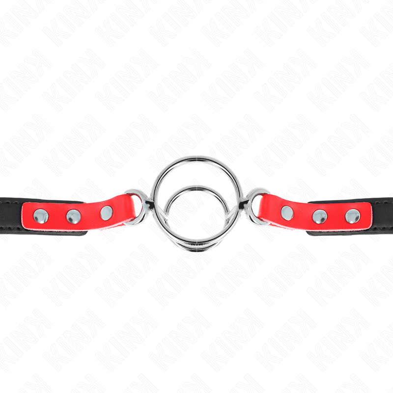 Kink Collar & Gag-Morsetto con anello multiplo 4/4.8 cm Rosso 38 X · Bondage & Manette (imaginea 4)