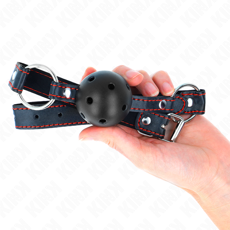Kink Collar & Gag-Gag Sferico Duro Vuoto Nero Modello 2 65 X 2.5 cm 3 Kink Collar & Gag-Gag Sferico Duro Vuoto Nero Modello 2 65 X 2.5 cm · Bondage & Manette (imaginea 3)