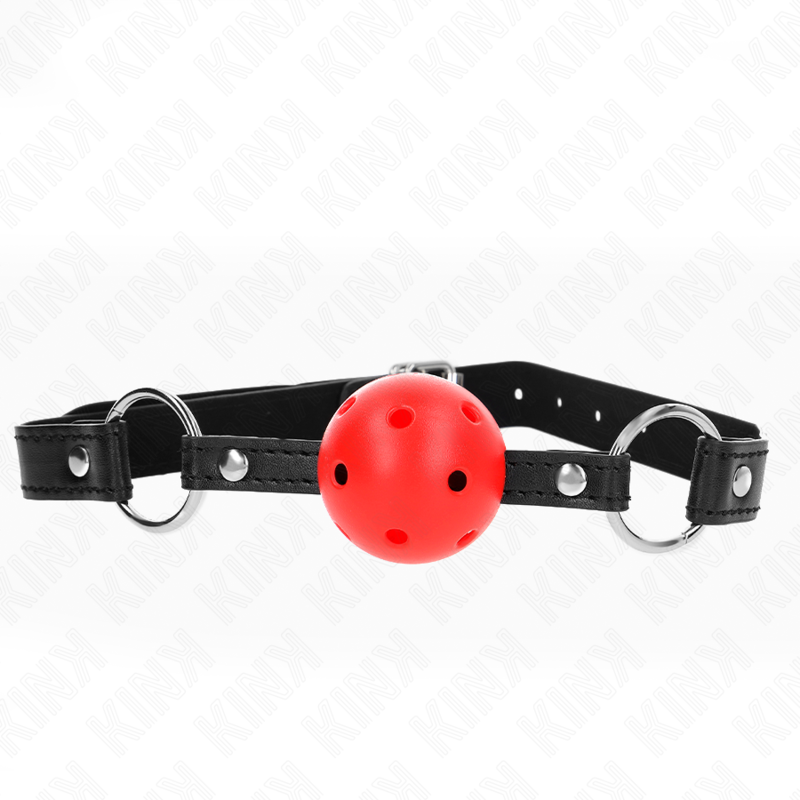 Kink Collar & Gag-Gag a Sfera Solida Rossa 4.5 cm Modello 1 63.5 X