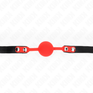 Kink Collar & Gag-Ball Gag in Silicone 4 cm con lucchetto 60 X 2 cm · Bondage & Manette (imaginea 2)
