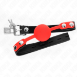 Kink Collar & Gag-Ball Gag in Silicone 4 cm con lucchetto 60 X 2 cm · Bondage & Manette