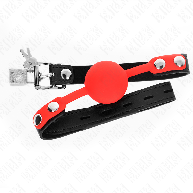 Kink Collar & Gag-Ball Gag in Silicone 4 cm con lucchetto 60 X 2 cm 1 Kink Collar & Gag-Ball Gag in Silicone 4 cm con lucchetto 60 X 2 cm · Bondage & Manette