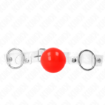 Kink Collar & Gag-Sfera in PVC Trasparente Rossa 4 cm, Gag regolabile · Bondage & Manette