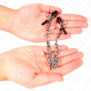 Kink Nipple Grip-Morsetti per capezzoli Catena Grosso 30 cm-Metal 6 Kink Nipple Grip-Morsetti per capezzoli Catena Grosso 30 cm-Metal · Accessori BDSM (imaginea 2)