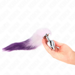 Kink Pleasure Plugs-Anale Plug Taglia L 10 X 4 cm con Coda · Accessori BDSM