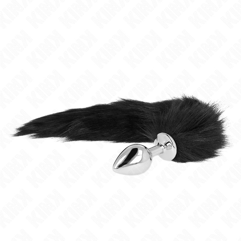Kink Pleasure Plugs-Plug anale Size M 8 X 3.5 cm con Coda-Nero, Taglia M 4 Kink Pleasure Plugs-Plug anale Size M 8 X 3.5 cm con Coda-Nero, Taglia M · Accessori BDSM (imaginea 4)