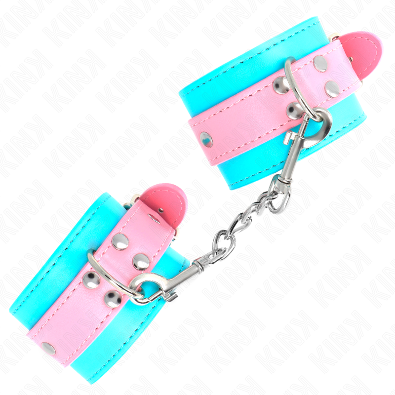 Kink Wrist Restraint-Cute Wrist Restraints Blue/Pink Adjustable · Bondage & Manette (immagine 3)