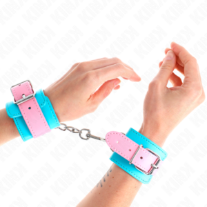 Kink Wrist Restraint-Cute Wrist Restraints Blue/Pink Adjustable