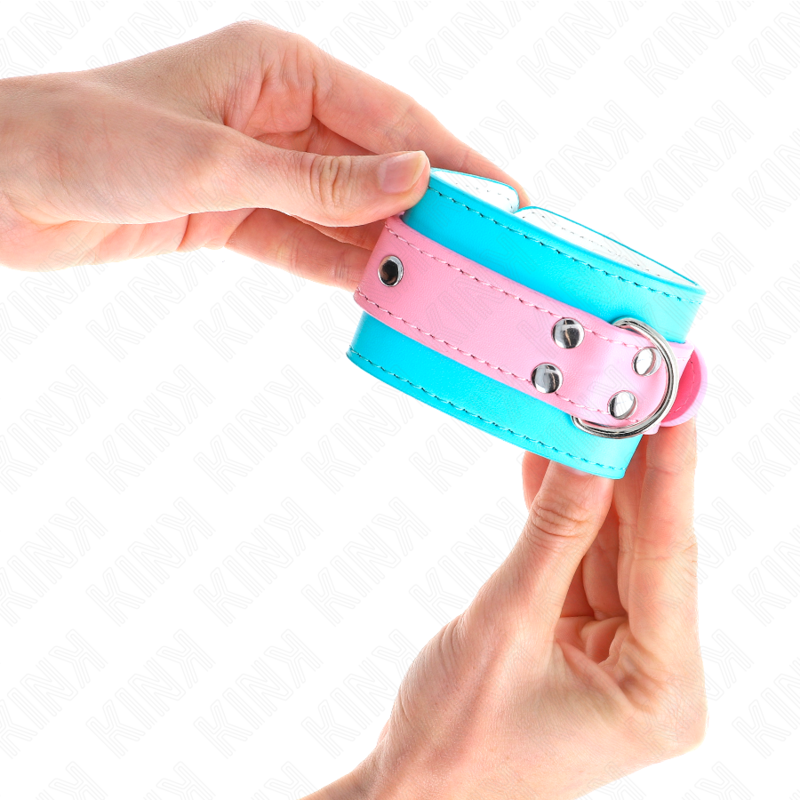 Kink Wrist Restraint-Cute Wrist Restraints Blue/Pink Adjustable · Bondage & Manette (immagine 4)