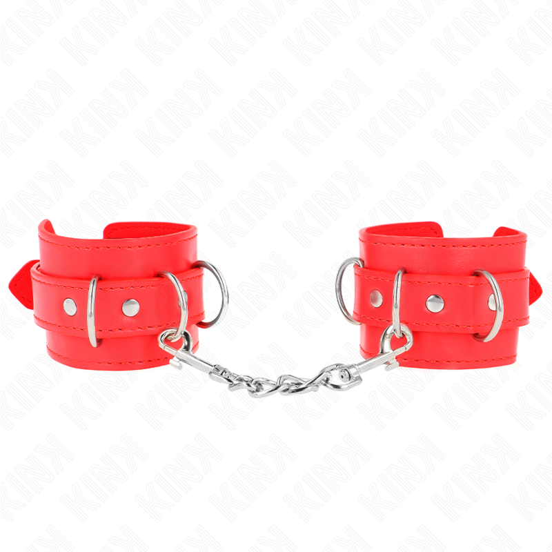 Kink Wrist Restraint-3 D-ring Maniglie per Polsini-Rosso 2 Kink Wrist Restraint-3 D-ring Maniglie per Polsini-Rosso · Bondage & Manette (imaginea 2)